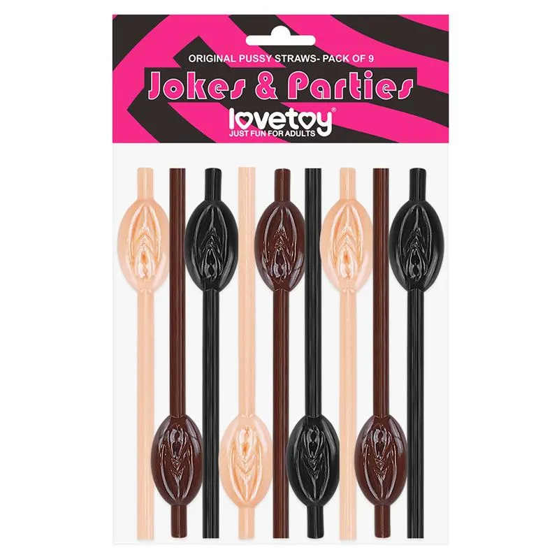 Pajita de Vagina Pack de 9 · LOVETOY · Juegos y Complementos Divertidos