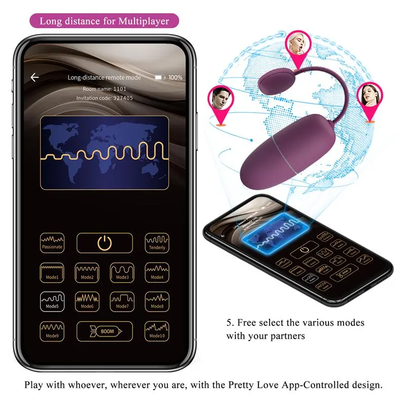 Nymph Huevo Vibrador con APP · PRETTYLOVE · Huevos y Balas Vibradoras — Foto 17