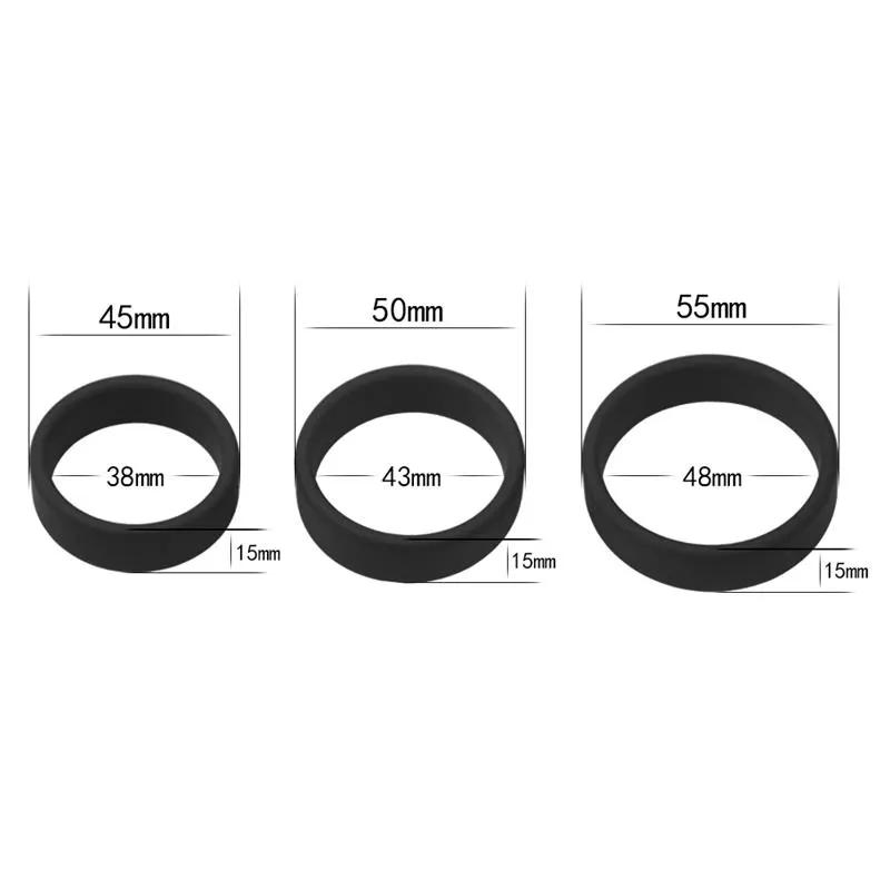 Pack de 3 Anillos para el Pene Power Ring Negro · LOVETOY · Anillos para el Pene — foto 5