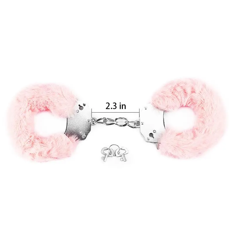 Esposas Metálicas con Pelo Rosa · LOVETOY · Esposas y Ataduras — Foto 2