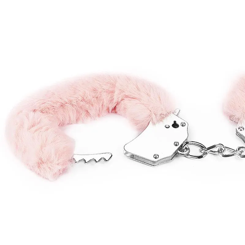 Esposas Metálicas con Pelo Rosa · LOVETOY · Esposas y Ataduras — Foto 4