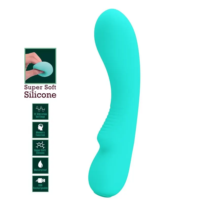 Prescott Vibrador USB Silicone Verde · PRETTYLOVE · Estimuladores de Clítoris