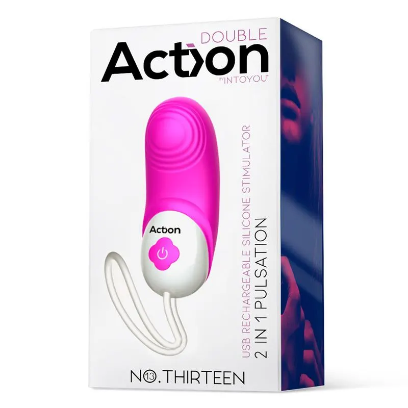 No. Thirteen Estimulador 2 in 1 con Vibración y Pulsación · ACTION · Estimuladores de Clítoris — photo 2