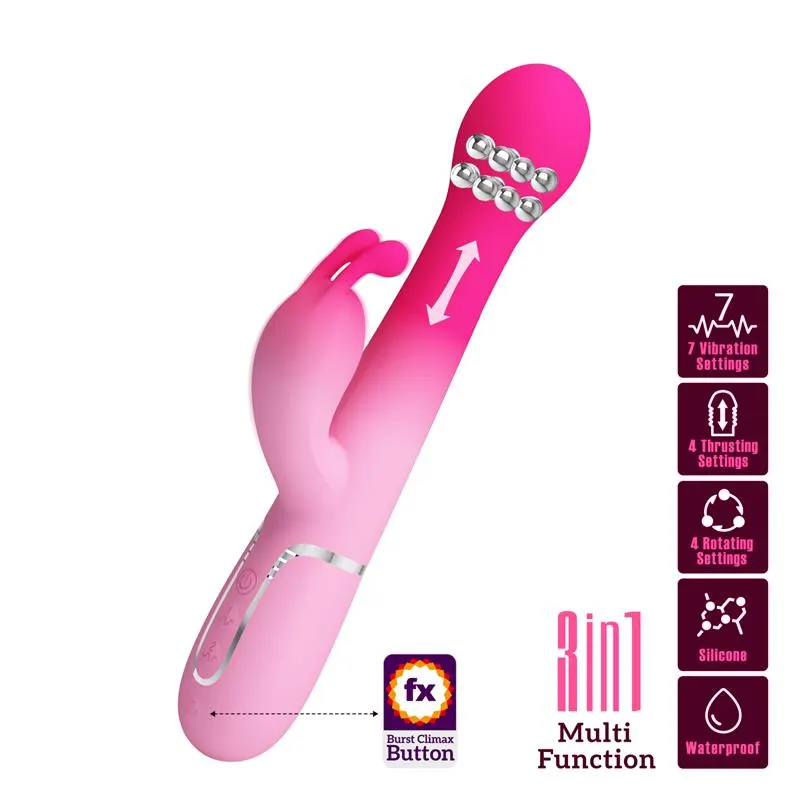 Dejon Vibrador con Thrusting y Bolas Rotatorias · PRETTYLOVE · Vibradores