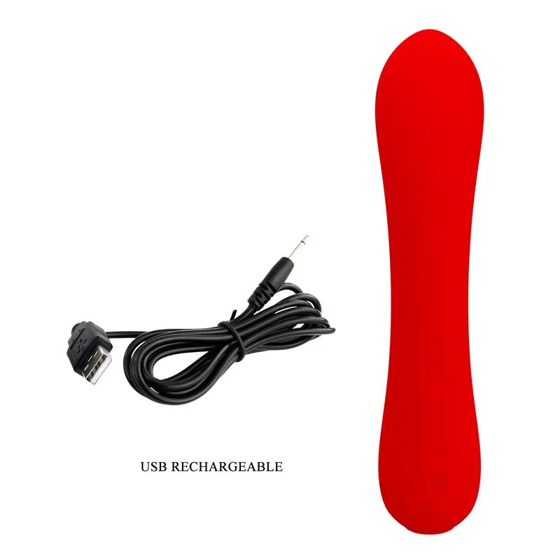 Prescott Vibrasor USB Silicona Rojo · PRETTYLOVE · Estimuladores de Clítoris — photo 10