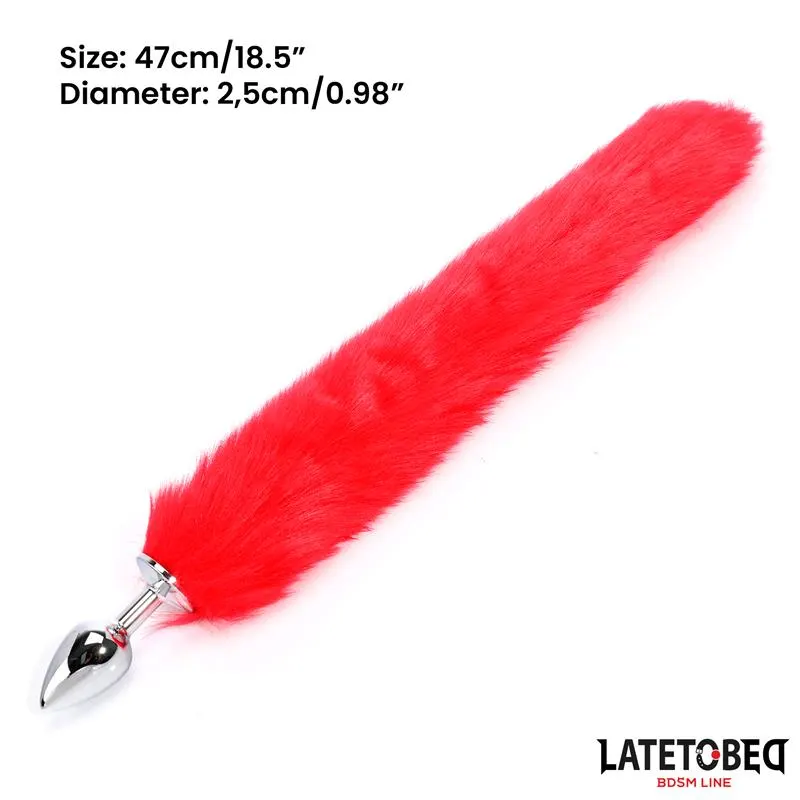 Plug Anal con Cola Rojo 40 cm · LATETOBED BDSM LINE · Anal — Foto 11