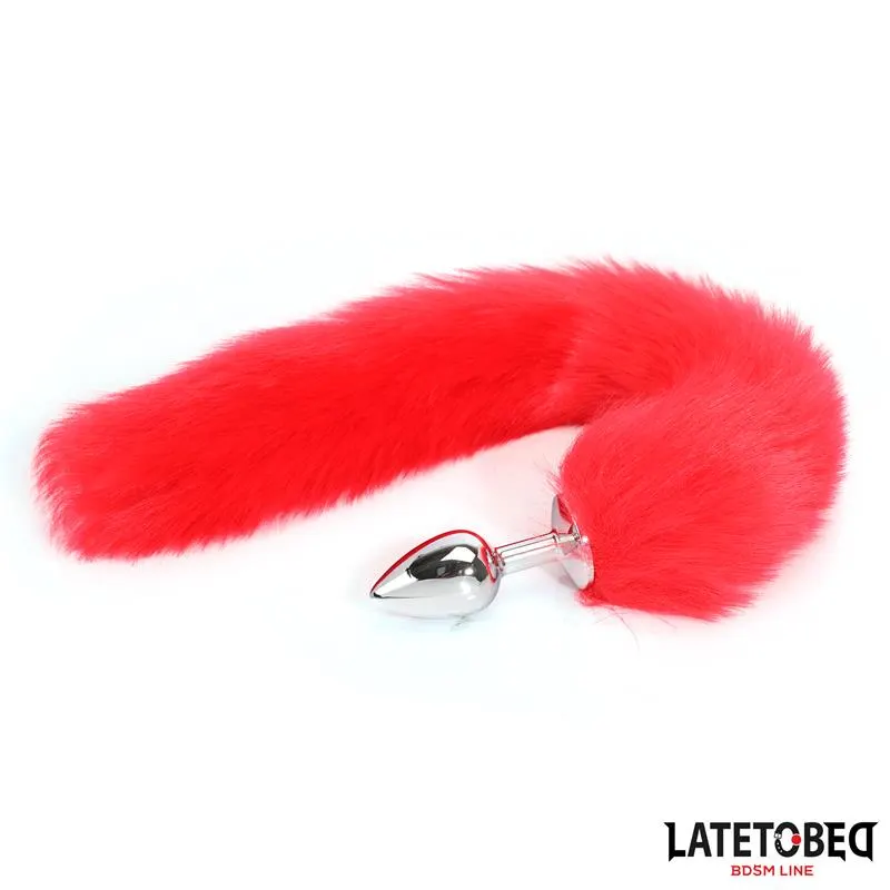 Plug Anal con Cola Rojo 40 cm · LATETOBED BDSM LINE · Anal
