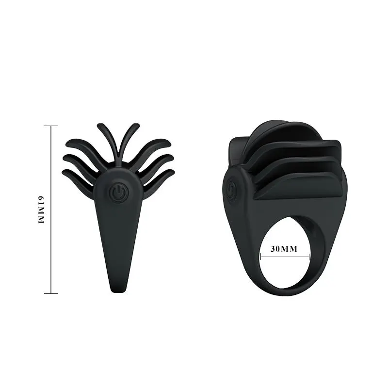 Pretty Love Anillo Vibrador Chester Color Negro · PRETTYLOVE · Anillos para el Pene — Foto 4