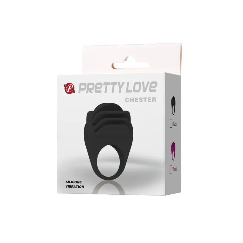 Pretty Love Anillo Vibrador Chester Color Negro · PRETTYLOVE · Anillos para el Pene — Foto 7