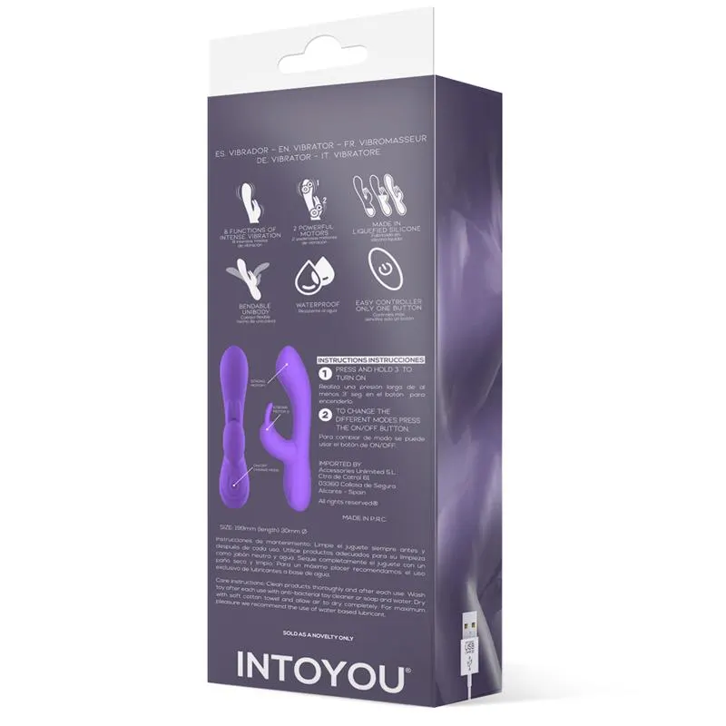 Mauve Vibrador Unibody Silicona Líquida USB Púrpura · INTOYOU · Vibradores — photo 6
