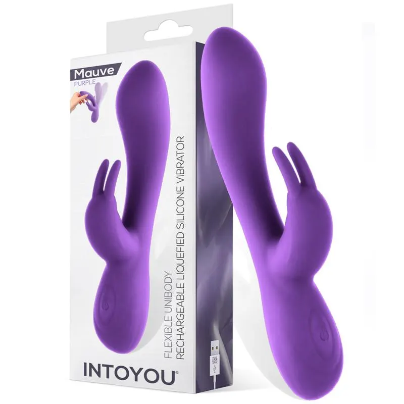 Mauve Vibrador Unibody Silicona Líquida USB Púrpura · INTOYOU · Vibradores