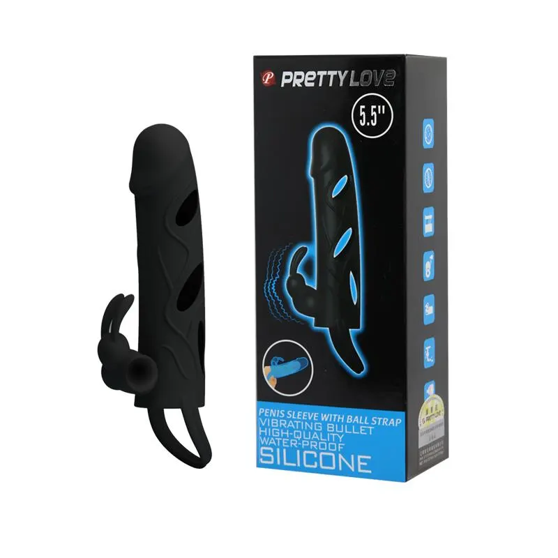 Pretty Love Jaula con Bala Vibradora 14 cm Color Negro · PRETTYLOVE · Fundas y Extensiones para el Pene — Foto 8