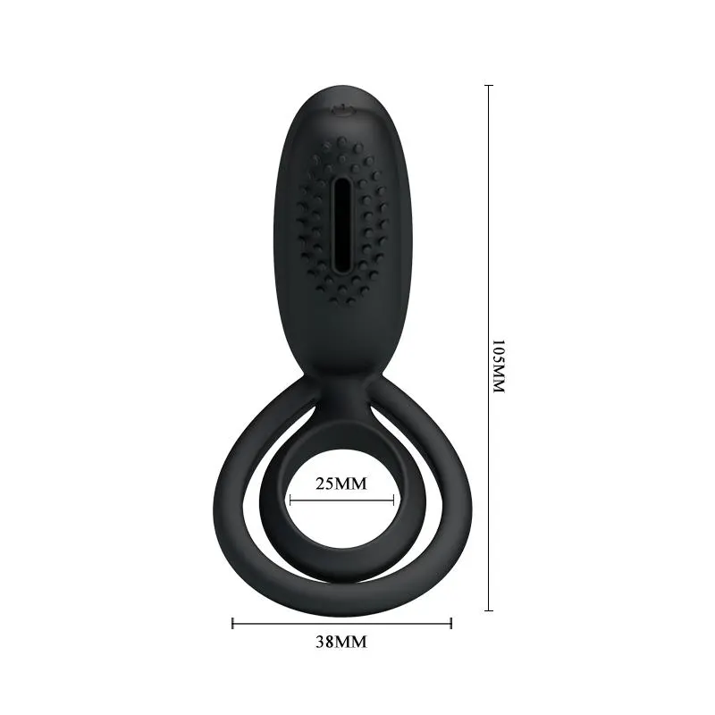Pretty Love Anillo Vibrador Esther Color Negro · PRETTYLOVE · Anillos para el Pene — Foto 5