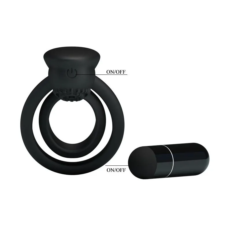Pretty Love Anillo Vibrador Esther Color Negro · PRETTYLOVE · Anillos para el Pene — Foto 6