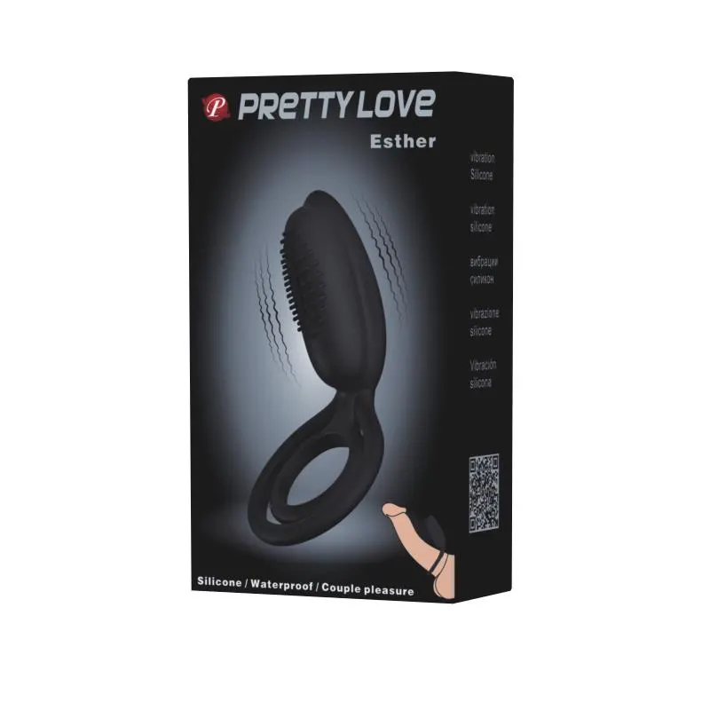Pretty Love Anillo Vibrador Esther Color Negro · PRETTYLOVE · Anillos para el Pene — Foto 9