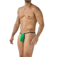 C4MSPX04 Tanga Fluo Pouch Verde · S/M · CUT4MEN · Tangas y Braguitas