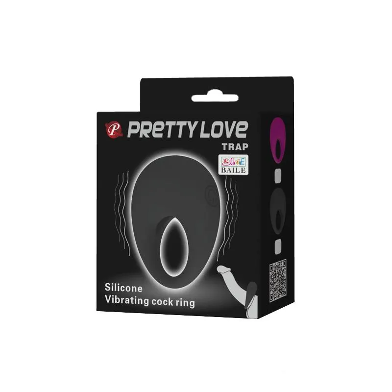 Pretty Love Anillo Vibrador Trap Color Negro · PRETTYLOVE · Anillos para el Pene — Foto 8