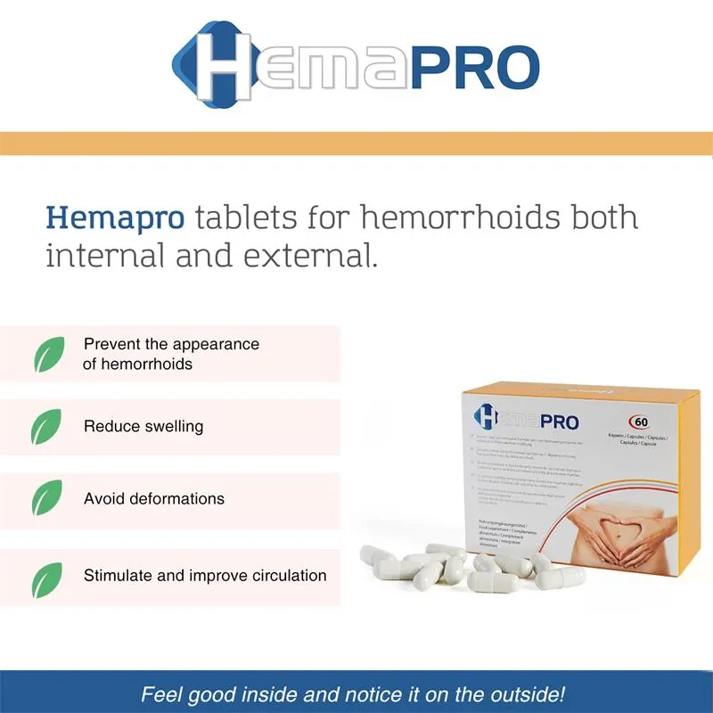 Hemapro Pastillas para las Hemorroides 60 Comprimidos · 500 COSMETICS · Cuidado Íntimo y Masaje — Foto 5