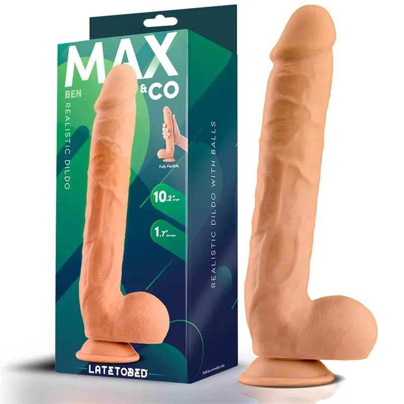 Ben Dildo Realista con Testículos 10.2 Natural · MAX & CO · Dildos