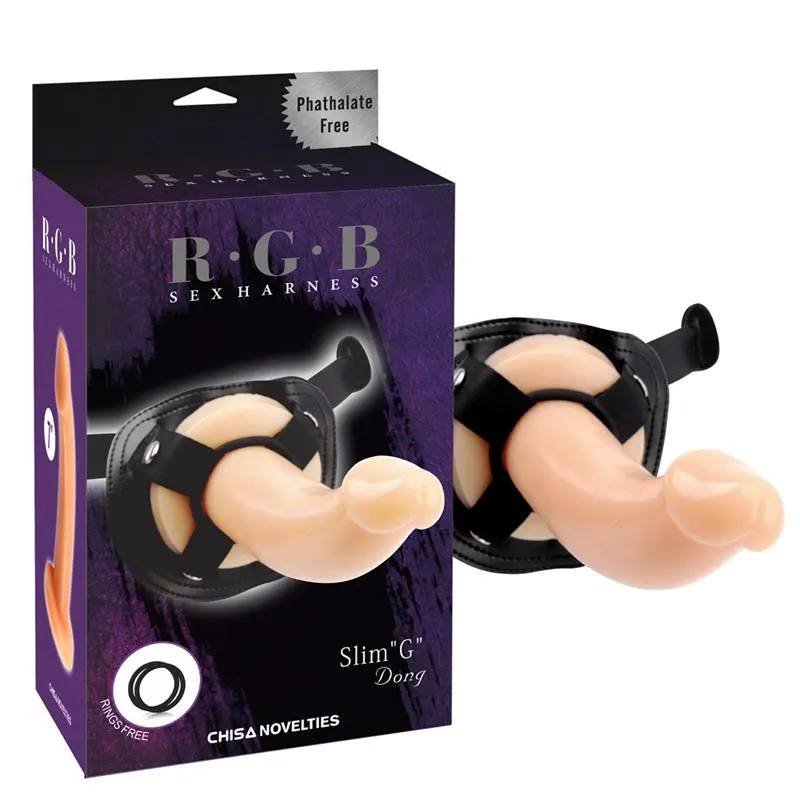 Arnés y Dildo Slim G 19 cm Natural · CHISA · Dildos