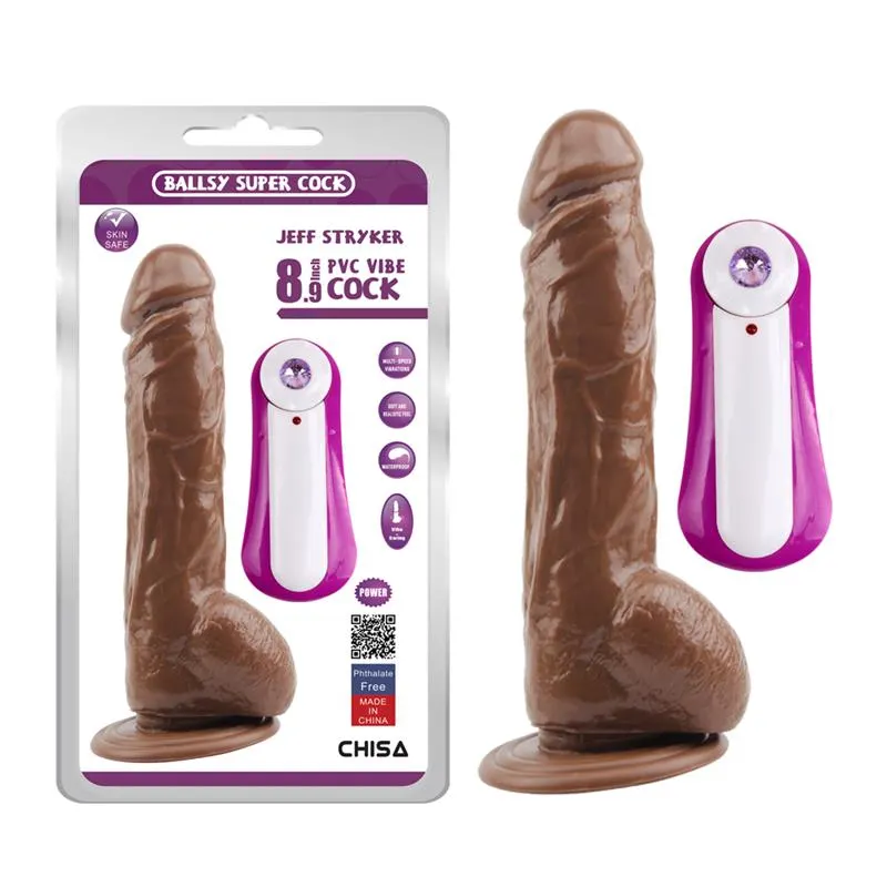 Vibrador Jeff Stryker 8.9 Marron · CHISA · Vibradores