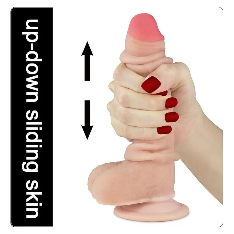 Dildo con Piel Retractil 7 Natural · LOVETOY · Dildos — photo 4