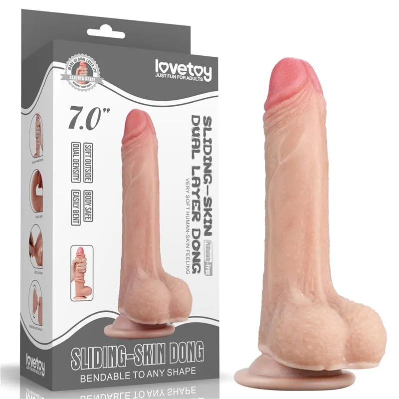 Dildo con Piel Retractil 7 Natural · LOVETOY · Dildos — photo 7