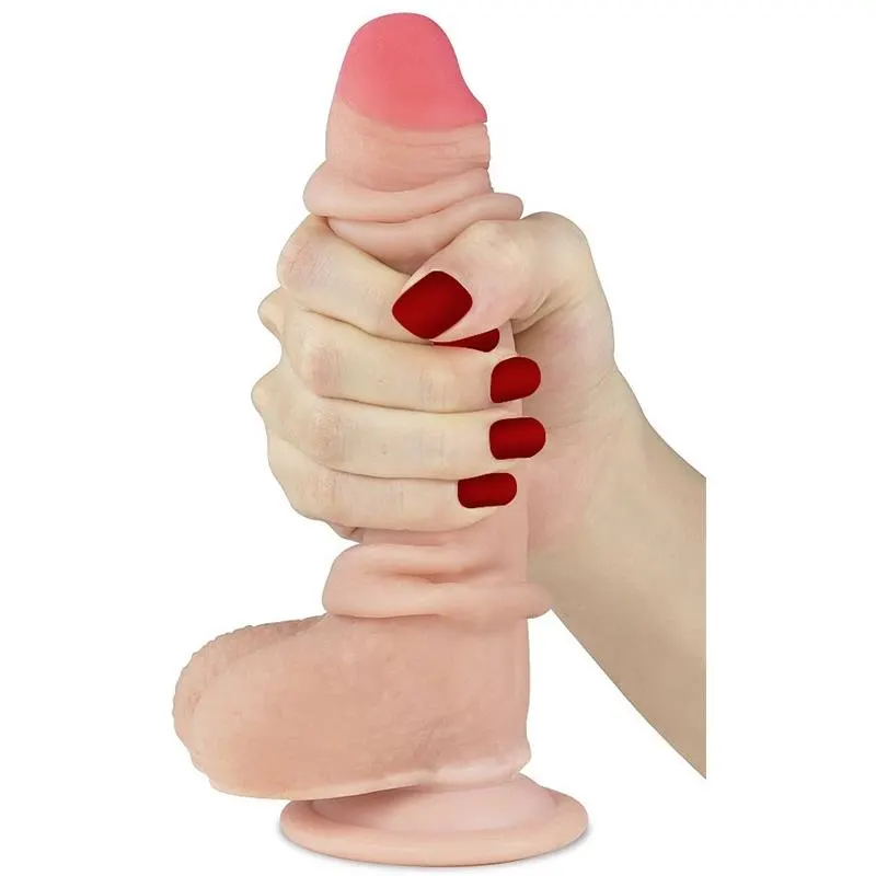 Dildo con Piel Retractil 7 Natural · LOVETOY · Dildos