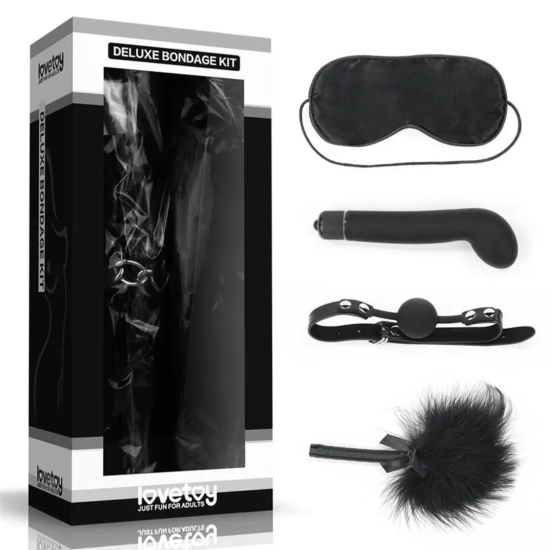Kit Bondage con Vibrador: Plumero, Mordaza y Antifaz · LOVETOY · LOVETOY · Accesorios BDSM y Fetish