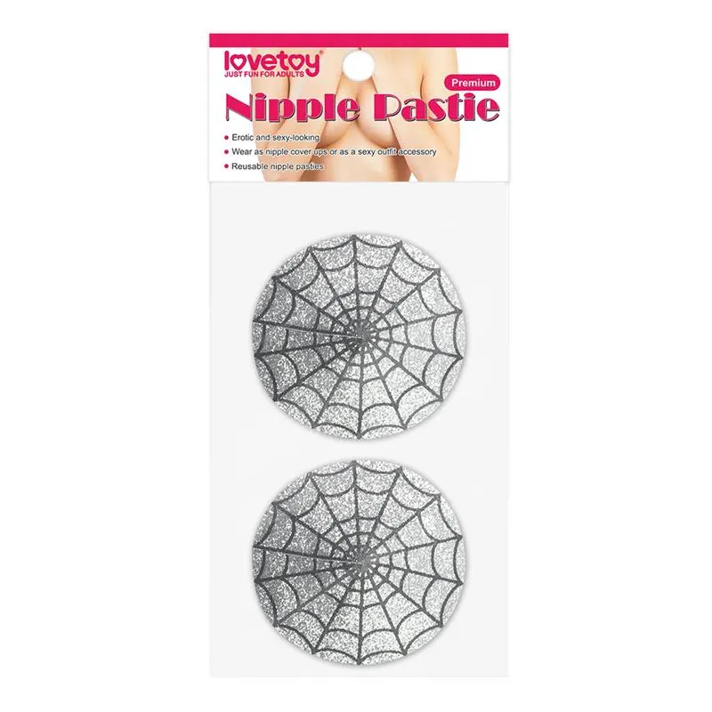 Pezoneras Reutilizables Tela de Araña Plateado · LOVETOY · Pinzas y Pezoneras — Foto 2