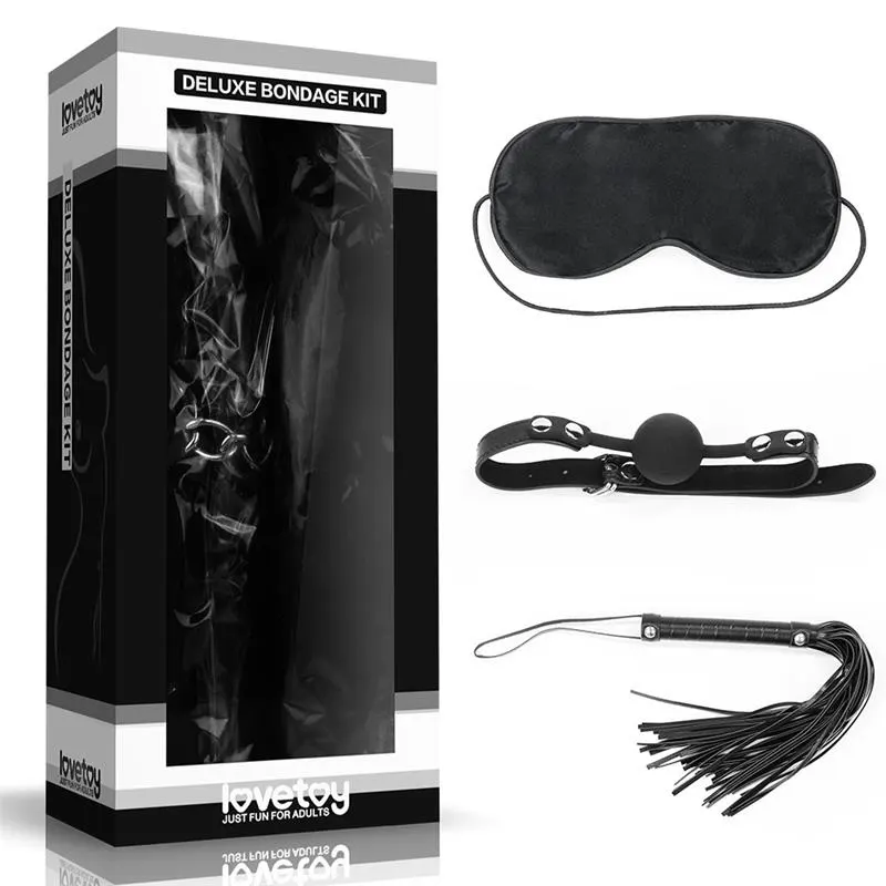Kit Bondage Deluxe: Antifaz, Mordaza y Flogger · LOVETOY · LOVETOY · Accesorios BDSM y Fetish