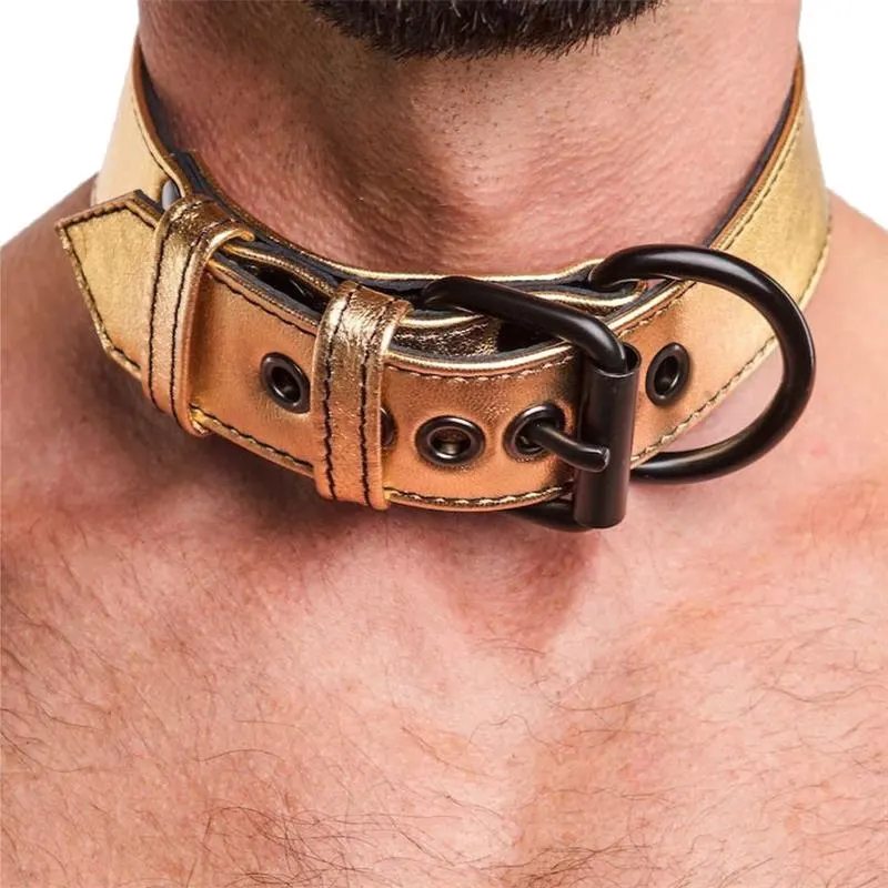 Collar con Correa Bondage Dorado · LOVETOY · Accesorios BDSM y Fetish — Foto 4