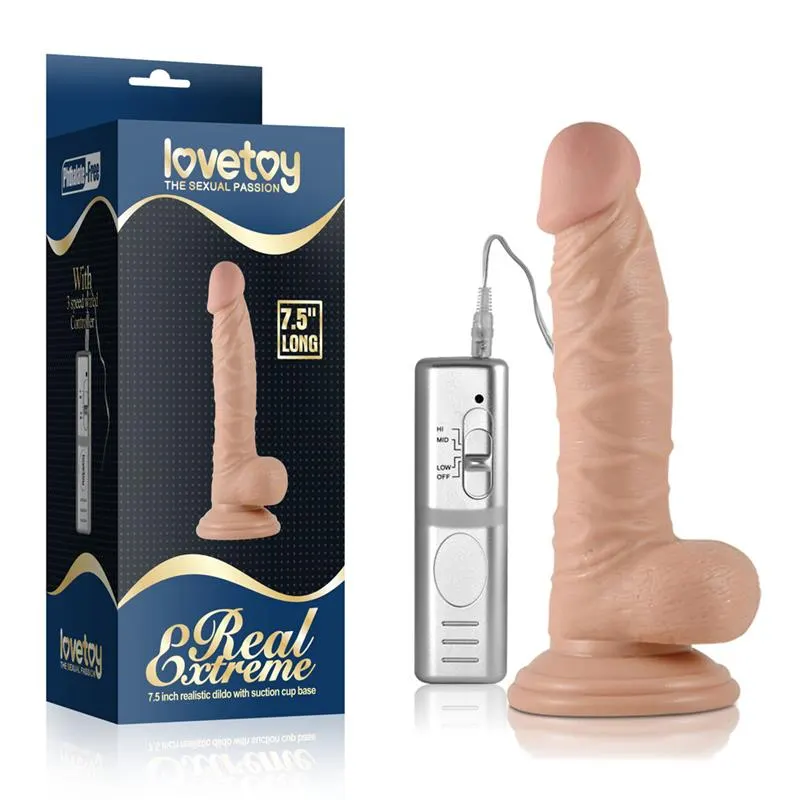 Dildo Real Extreme con Vibración 7.5 Natural · LOVETOY · Vibradores — photo 5