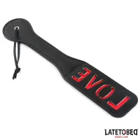 Pala Doble Capa Lema LOVE 32 cm · LATETOBED BDSM LINE · Spanking y Azotes