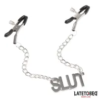 Pinzas para Pezones Lema Slut · LATETOBED BDSM LINE · Pinzas y Pezoneras