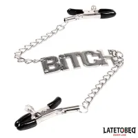Pinzas para Pezones Lema Bitch · LATETOBED BDSM LINE · Pinzas y Pezoneras