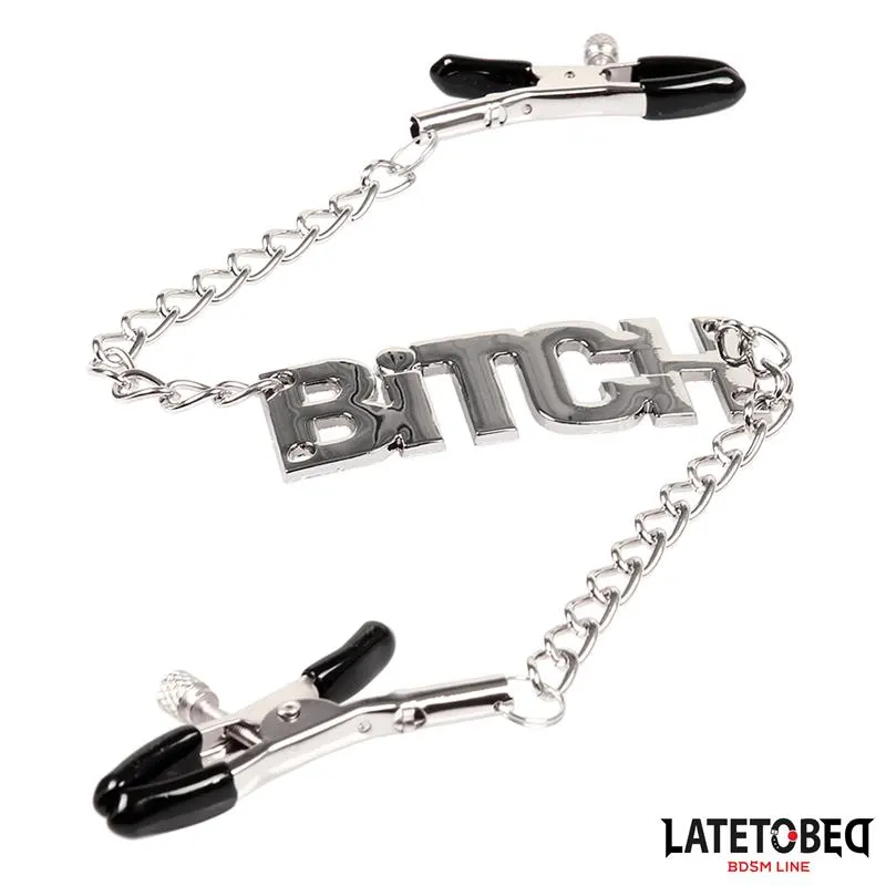 Pinzas para Pezones Lema Bitch · LATETOBED BDSM LINE · Pinzas y Pezoneras