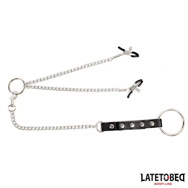 Pinzas para Pezones con Anillo para el Pene · LATETOBED BDSM LINE · Pinzas y Pezoneras — Foto 2