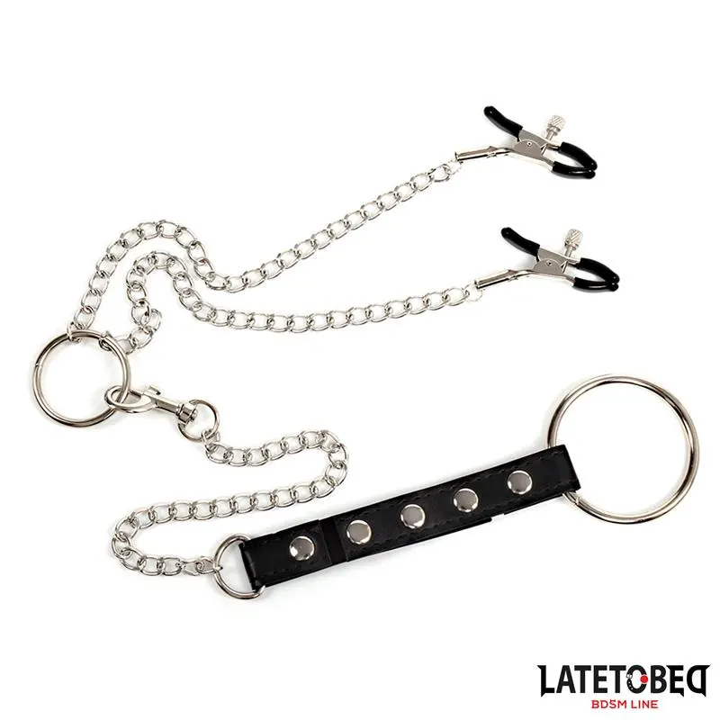Pinzas para Pezones con Anillo para el Pene · LATETOBED BDSM LINE · Pinzas y Pezoneras — Foto 3