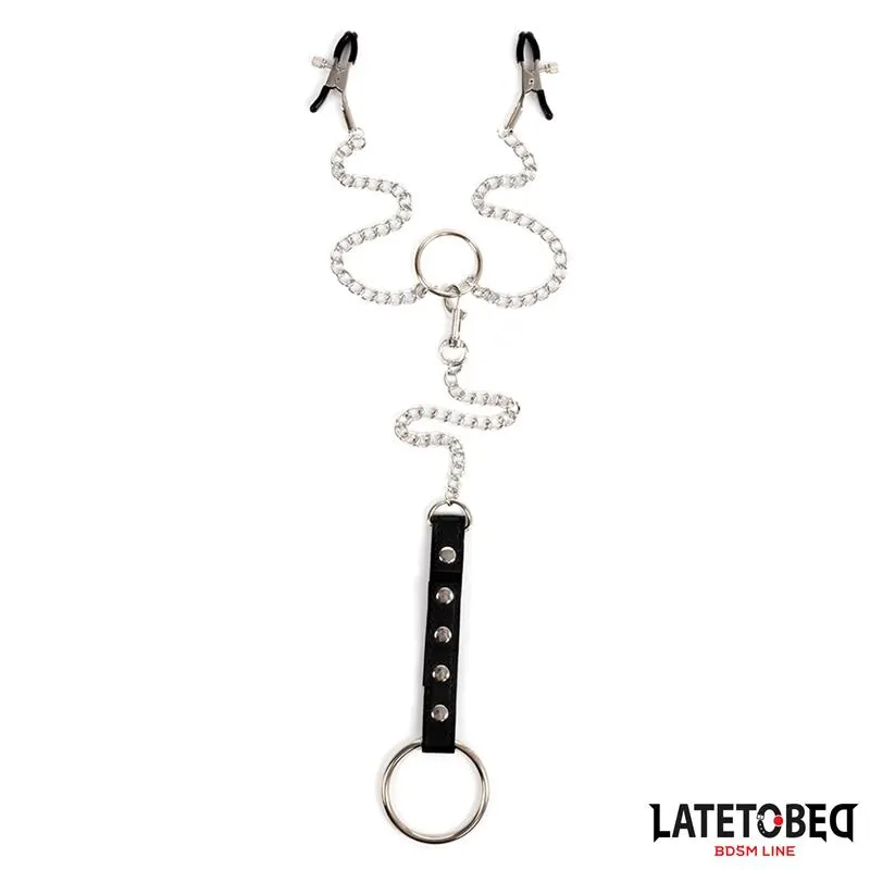 Pinzas para Pezones con Anillo para el Pene · LATETOBED BDSM LINE · Pinzas y Pezoneras