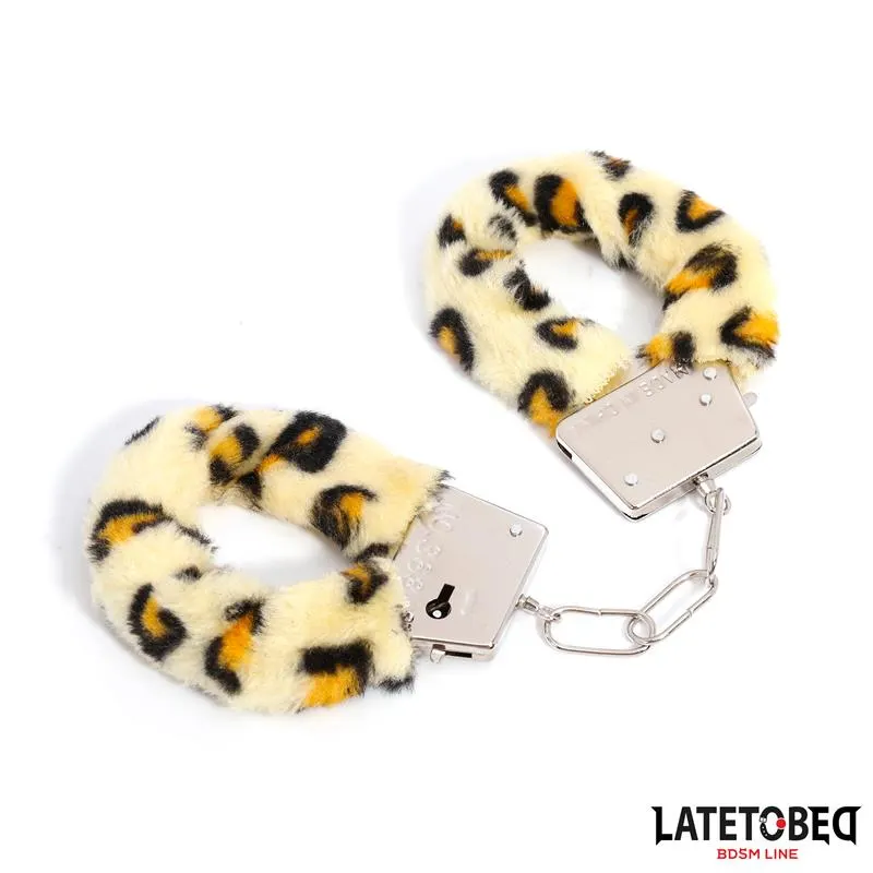 Esposas de Metal Furry con Pelo Animal Print Leopardo · LATETOBED BDSM LINE · Esposas y Ataduras — photo 4