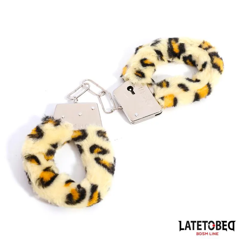 Esposas de Metal Furry con Pelo Animal Print Leopardo · LATETOBED BDSM LINE · Esposas y Ataduras — photo 6
