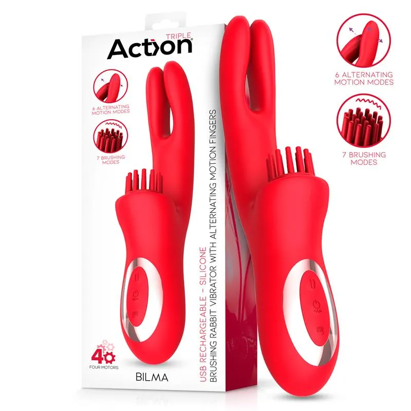 Bilma Vibrador con Movimientos Alternantes y Brushing 4 Motores · ACTION · Vibradores