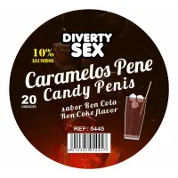 20 Caramelos Forma de Pene Sabor Ron Cola · DIVERTY SEX · Juegos y Complementos Divertidos