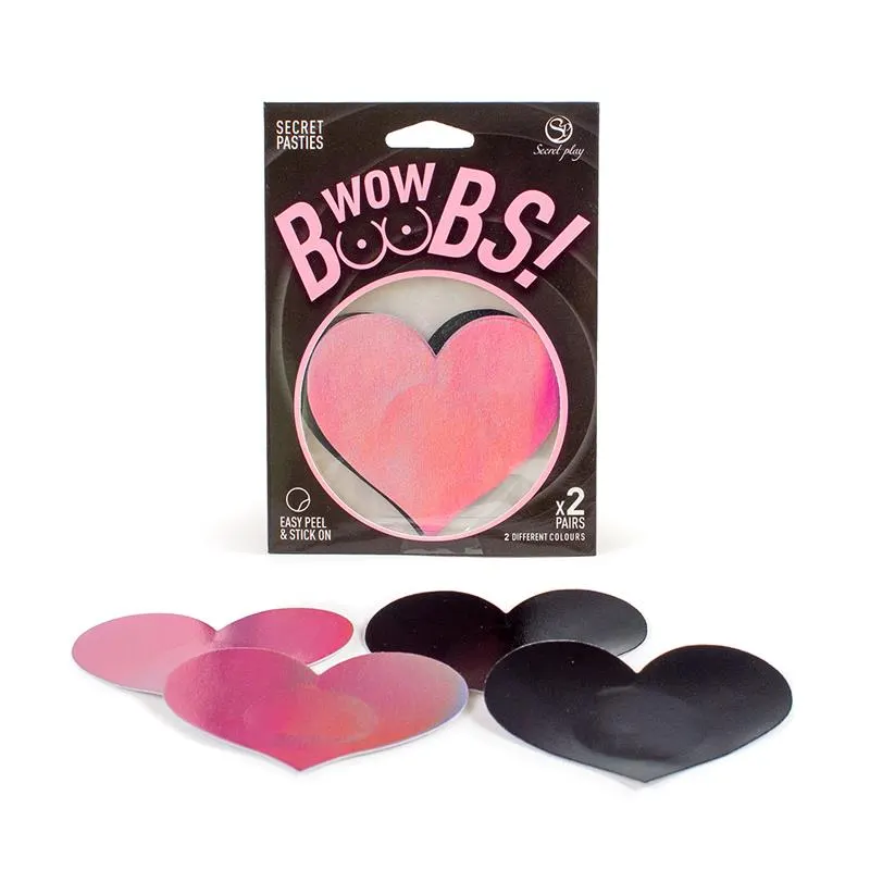 Wow Boobs! Pezoneras Corazón Holográficos · SECRET PLAY · Pinzas y Pezoneras