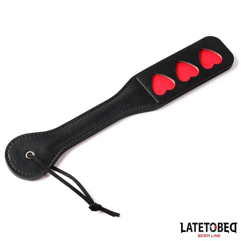 Pala Doble Capa con Corazones 32 cm · LATETOBED BDSM LINE · Spanking y Azotes