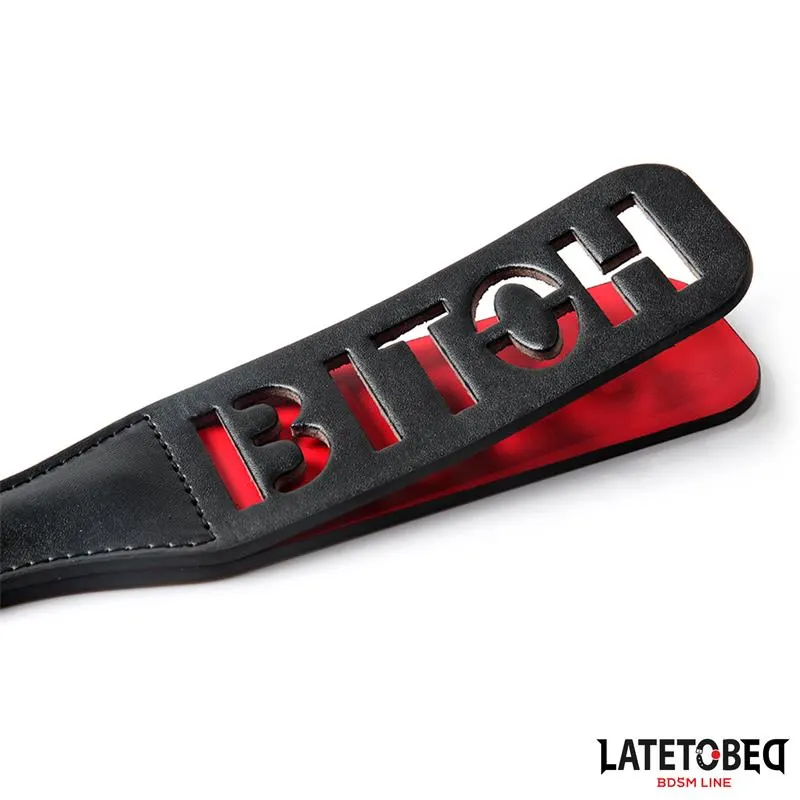 Pala Doble Capa Lema BITCH 32 cm · LATETOBED BDSM LINE · Spanking y Azotes — photo 3