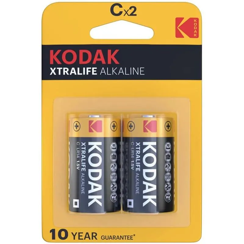 Xtralife Pila Alcalina C LR14 Blister de 2 · KODAK · Accesorios y Sets