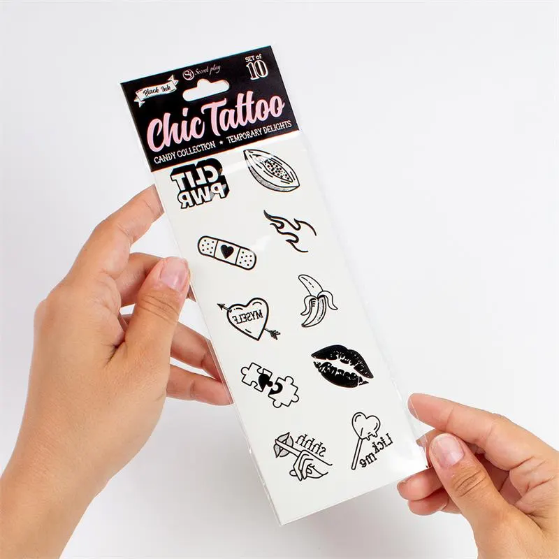 Set de 10 Tattoos Temporales Candy Collection · SECRET PLAY · Juegos y Complementos Divertidos — Foto 3