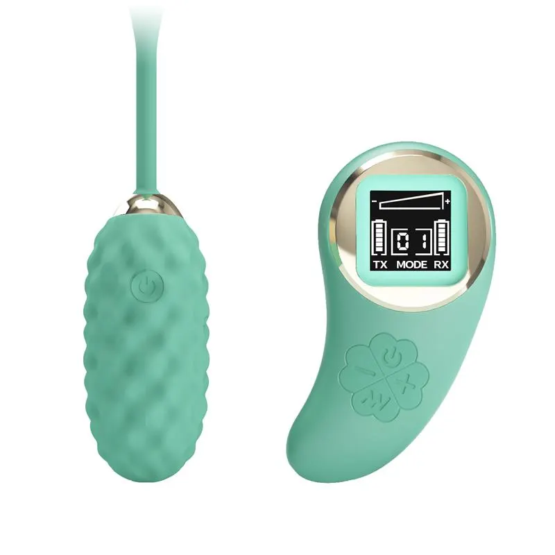 Vivian Huevo Vibrador con Control Remoto Pantalla Digital Verde · PRETTYLOVE · Huevos y Balas Vibradoras — Foto 3